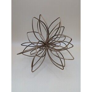 Mainstays Metal Floral Tabletop Orb Geometric Flower Sphere Decorative Sculpture